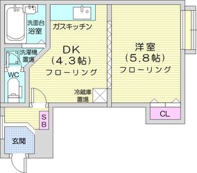 北２４条駅 徒歩10分 4階の物件間取画像